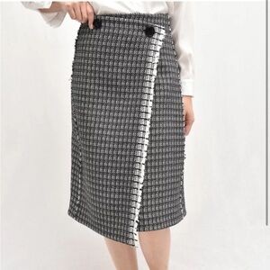 Dorothee Schumacher Tweed Faux Wrap Skirt 2